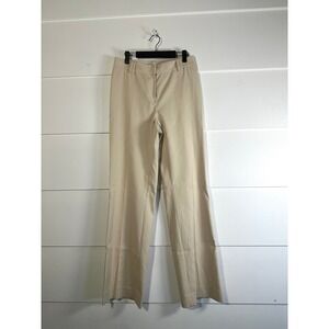St John Sport womens 8 khaki Wide leg Chino high rise Pants Trousers vintage